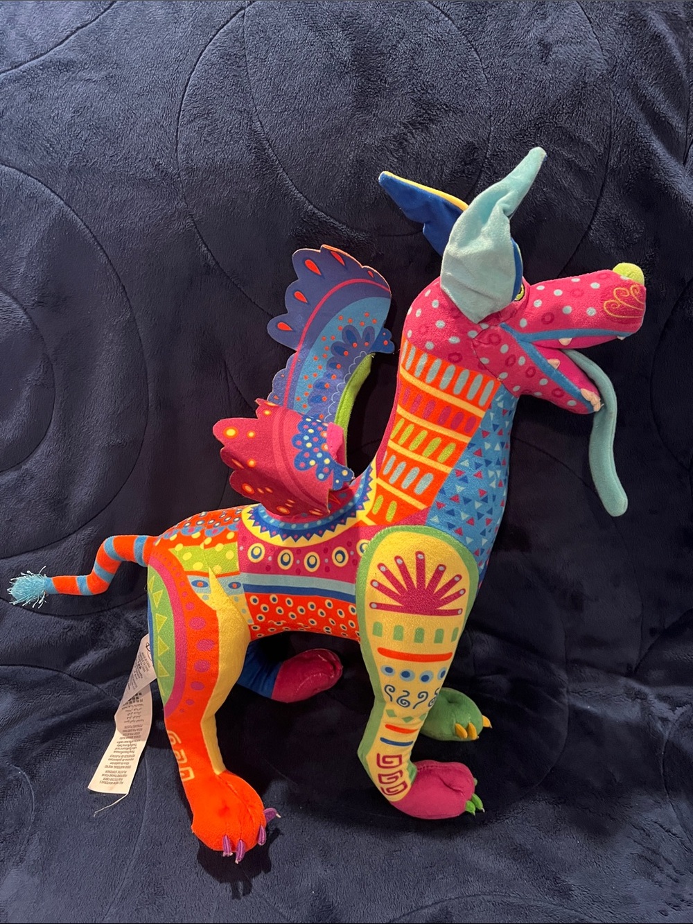 Dante! From Disney’s Coco- Bright Multicolor Alebrije-Style Plush Dog - Picture 2 of 3